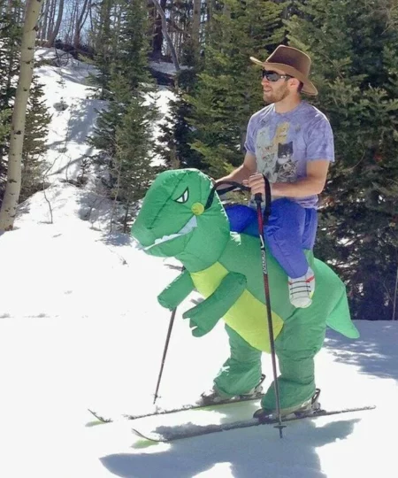 3D Ride Halloween Inflatable Dinosaur Costume