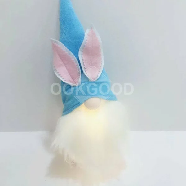 Bunny Gnome Dolls With Warm Light For Easter Gift