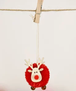 🦌Cute Felt Wooden Elk Christmas Tree Decorations🎄