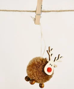 🦌Cute Felt Wooden Elk Christmas Tree Decorations🎄