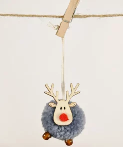 🦌Cute Felt Wooden Elk Christmas Tree Decorations🎄
