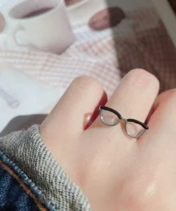 🎁Early Christmas Promotion-Cute Glasses Open Ring