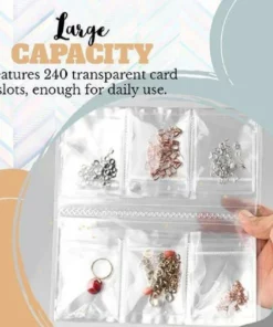 🎅Ensemble de livre de stockage de bijoux transparent de vente de Noël