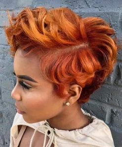 Hot Selling Wigs European and American Fashionable Women's Mixed Color Short Curls