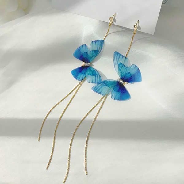 Transparent na Yarn Butterfly Earring