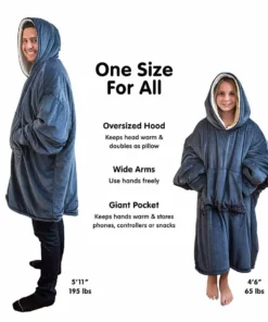 [Christmas & Winter Sale] - Unisex Comfy Oversize Hoodie Blanket