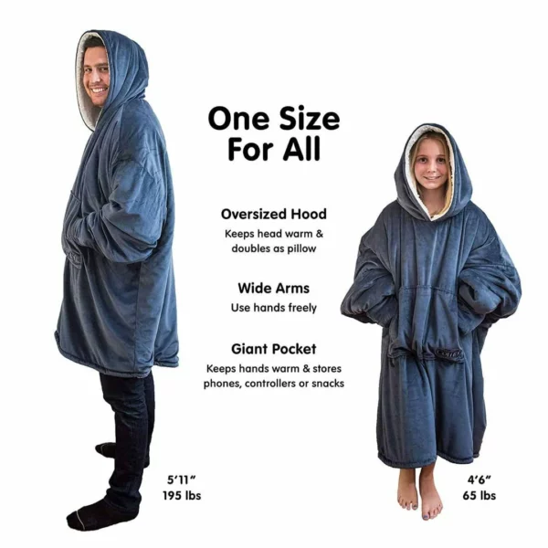 [Nwèl ak Vann ivè] - Unisex Konfòtab Oversize Hoodie dra