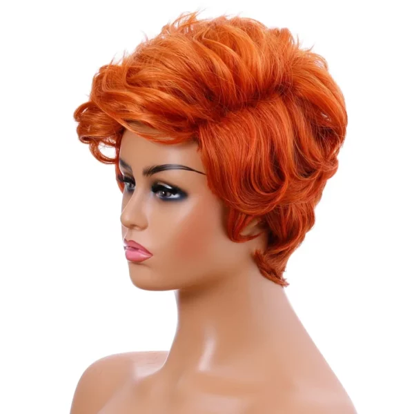 Hot Selling Wigs European and American Fashionable Women's Mixed Color Short Curls