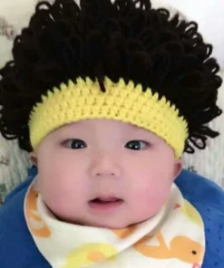 Early Christmas Sale-Handmade Wool Wavy Hair Cap