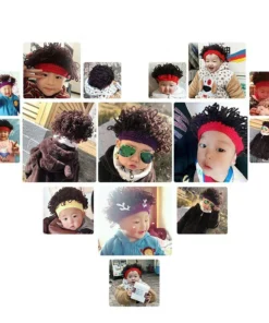 Early Christmas Sale-Handmade Wool Wavy Hair Cap