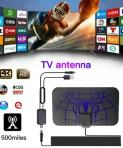 Spider Pattern New HDTV Cable Antenna 4K (5G Chip, 🌎 Can Be Used Worldwide)