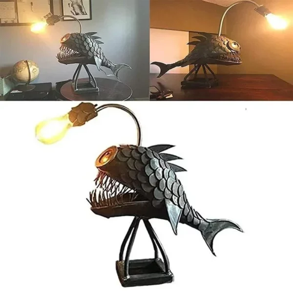 🐠🐟Lantern fish night Light🎏-Rustic Style Fish Statue Lightning🔥🔥(Pasko nga sale)