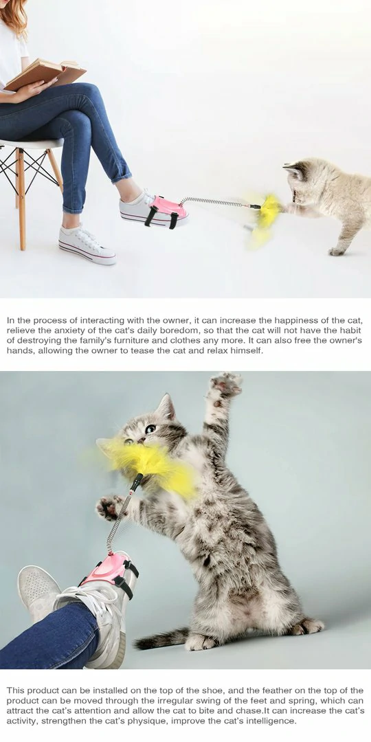 Creative Spring Foot Funny Cat Stick