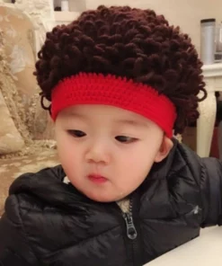 Early Christmas Sale-Handmade Wool Wavy Hair Cap