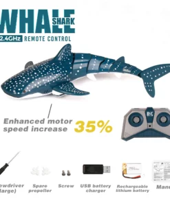 (50% ऑफ-सेल)बच्चों के लिए उपहार🎁2.4G यथार्थवादी रिमोट कंट्रोल शार्क खिलौना