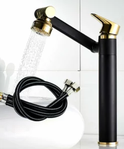 360 Degrees Can Be Freely Rotated And Adjusted Single Hole Rotating Bathroom Hot And Cold Water Faucet