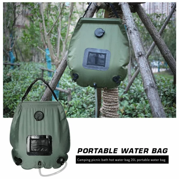 ELAGO Portable Solar Shower Bag for Camping 5 gallons/20L