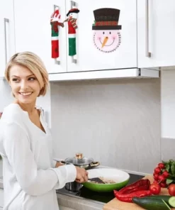 SNOWMAN KITCHEN HANDLE DOOR COVERS (SET OF 3)