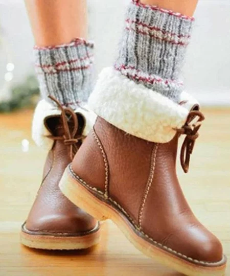 🎅Christmas Promotion 50% Tawm - 🔥Waterproof Wool Lining Boots