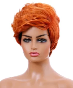 Hot Selling Wigs European and American Fashionable Women's Mixed Color Short Curls