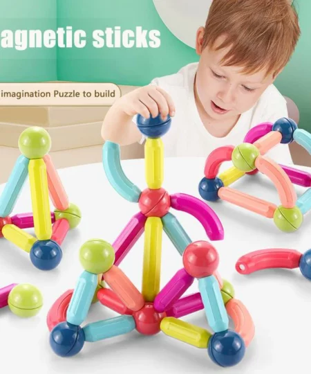 Magnetic Construction Rod for Kids - DIY