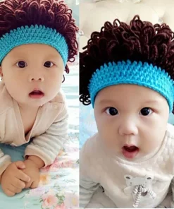 Early Christmas Sale-Handmade Wool Wavy Hair Cap