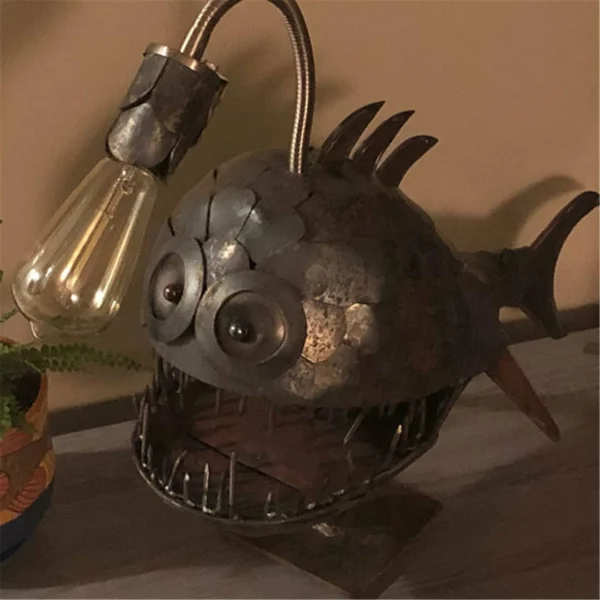 🐠🐟Lantern fish night Light🎏-Rustic Style Samaki Sanamu Umeme🔥🔥(mauzo ya Krismasi)