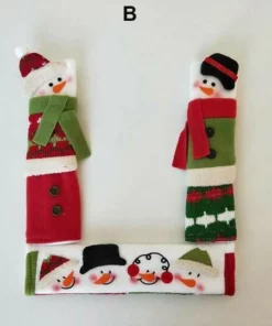 SNOWMAN KITCHEN HANDLE DOOR COVERS (SET OF 3)