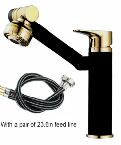 360 Degrees Can Be Freely Rotated And Adjusted Single Hole Rotating Bathroom Hot And Cold Water Faucet