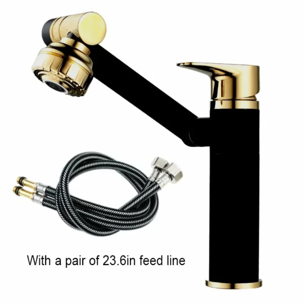 360 Degrees Can Be Freely Rotated And Adjusted Single Hole Rotating Bathroom Hot And Cold Water Faucet