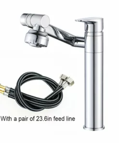 360 Degrees Can Be Freely Rotated And Adjusted Single Hole Rotating Bathroom Hot And Cold Water Faucet