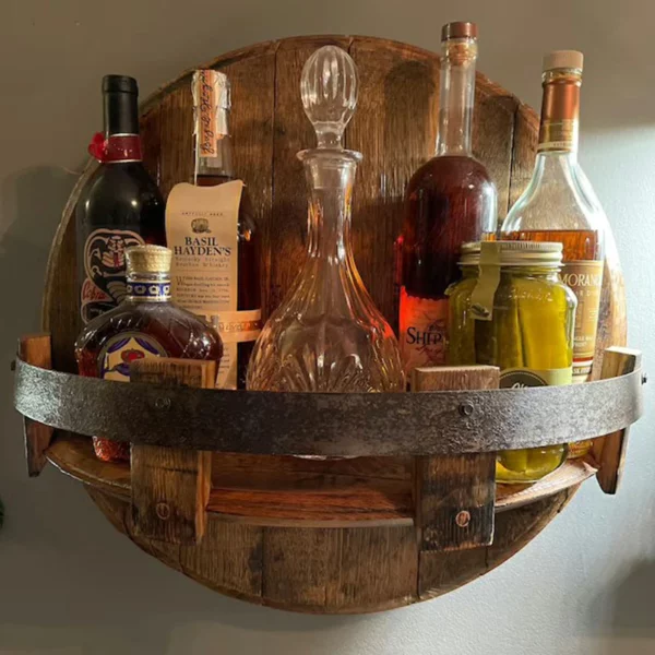 NEUJAHRESVERKAUF - 50 % RABATT - Bourbon Whiskey Barrel Shelf