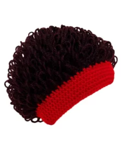 Early Christmas Sale-Handmade Wool Wavy Hair Cap