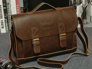 MROYALE™ Men's Briefcase Leather Messenger 14