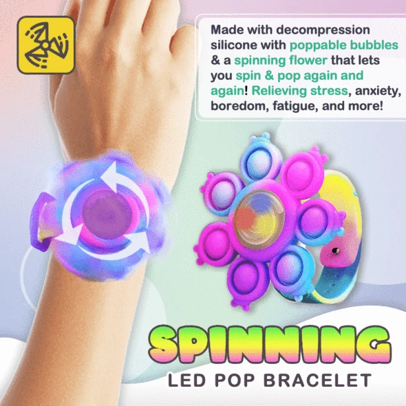 (🎄Pagbaligya sa Sayong Pasko🎄-50% OFF) Spinning Pop Bubble Bracelet - Buy 2 Get 1 FREE