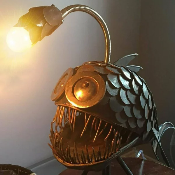 🐠🐟Lantern fish night Light🎏-Rybia socha v rustikálnom štýle Lightning🔥🔥(vianočný výpredaj)