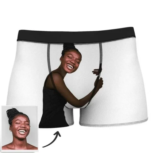 Benutzerdefinierte Freundin umarmt Boxershorts Weihnachtsgeschenke