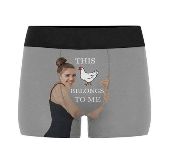 Benutzerdefinierte Freundin umarmt Boxershorts Weihnachtsgeschenke