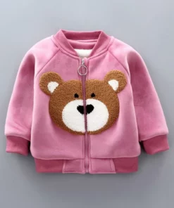 3-piece Kid Bear Embroidery Thickened Set (12M-4Y)