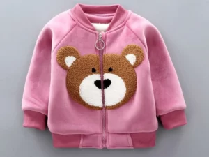 3-piece Kid Bear Embroidery Thickened Set (12M-4Y)