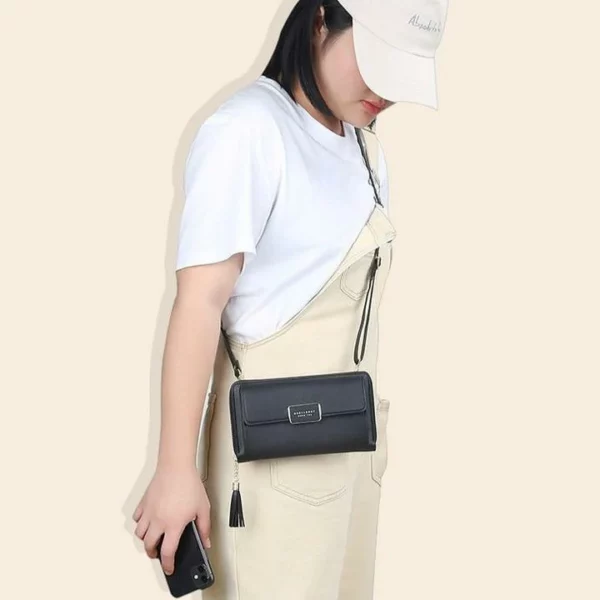 ANTI RFID MALING KAPASITAS gedhe CROSS BODY CELL PHONE PURSE