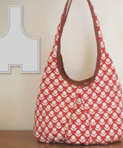 Handmade hobo bag Pattern Template