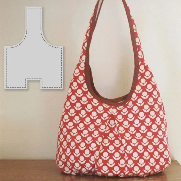 Handmade hobo hnab Pattern Template