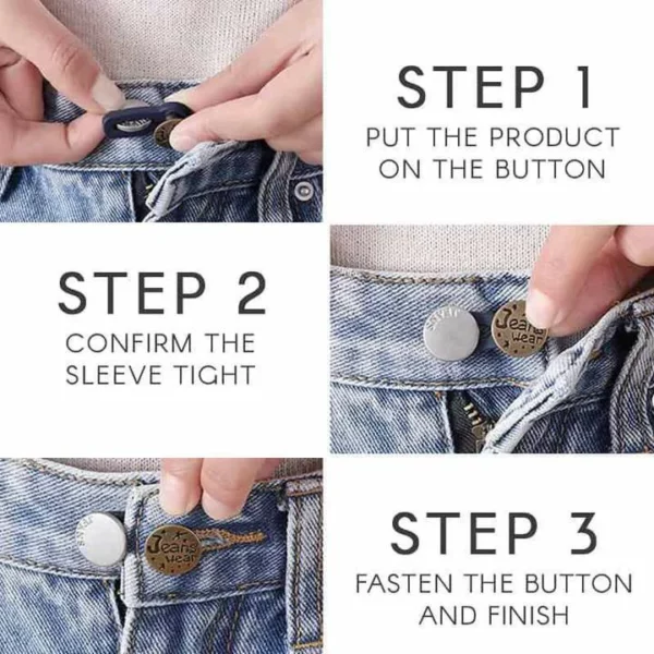 (🎄 Nuwejaar Warm Uitverkoping🎄-48% AFSLAG)Jeans Retractable Button (3 STKS)