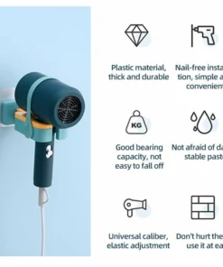 Free punch hair dryer stand