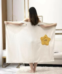 ⚡NEW YEAR SALE⚡--Women Quick Dry Wearable Microfiber Plush Bathrobes