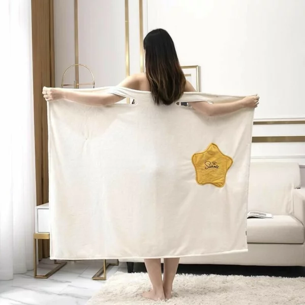 ⚡НОВОГОДИШНА РАЗПРОДАЖБА⚡--Дамски бързосъхнещи микрофибърни плюшени халати за баня