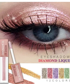 (🔥HOT SALE NOW-Buy 2 Get 1 Free) Diamond & Metal Liquid Eye Shadow