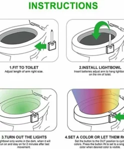 （🔥50 % DE RÉDUCTION MAINTENANT🔥）Rétroéclairage couleur 8/16 pour toilettes