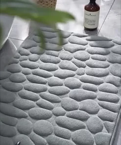 (🎇New Year Sale🎇- 48% OFF) Cobblestone Embossed Bathroom Bath Mat